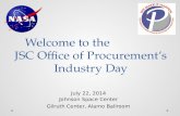 W elcome to the                JSC Office of Procurement’s Industry Day