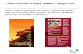 Global Advancement of Women Conference – Shanghai, China