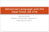 Advanced Language and the Deaf Child: DE 576