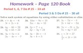 Homework – Page 120 Book