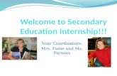 Welcome to Secondary Education Internship!!!