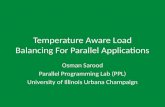 Temperature Aware Load Balancing For Parallel Applications