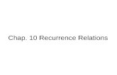 Chap. 10 Recurrence Relations