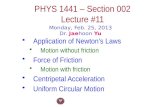 PHYS  1441  – Section  002 Lecture  #11