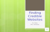 Finding Credible Websites