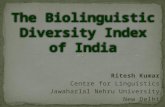 The Biolinguistic Diversity Index of  India