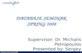 Database Seminar  spring 2008