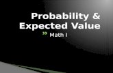 Probability &  Expected Value