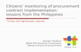 Citizens’ monitoring  of  procurement contract implementation:  lessons from the Philippines