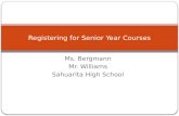 Registering for Senior Year Courses
