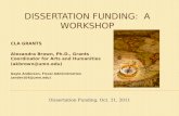 Dissertation Funding:  A Workshop