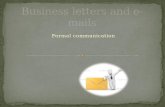 Business letters and  e- mails