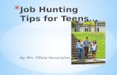 Job  H unting  T ips for Teens…