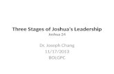 Three Stages of Joshua's Leadership Joshua 24