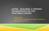 ed TPA :  Building a Strong Foundation for the teaching career