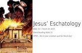 Jesus’ Eschatology