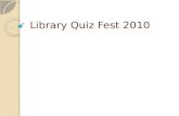 Library Quiz Fest  2010