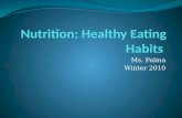 Nutrition: Healthy Eating Habits