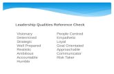 Leadership Qualities Reference Check