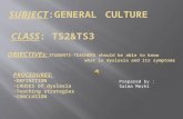 SUBJECT :GENERAL CULTURE