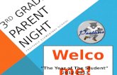 3 rd  Grade  Parent Night