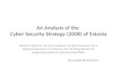 An Analysis of the  Cyber Security Strategy (2008) of Estonia