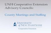 UNH Cooperative Extension Advisory  Councils: County Meetings and Staffing