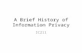 A Brief History of Information Privacy