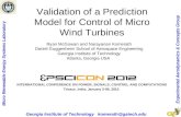 Validation of a Prediction Model for Control of Micro Wind Turbines