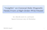 “Insights” on Coronal Hole Magnetic Fields From a High-Order PFSS Model