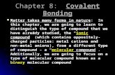 Chapter 8:   Covalent Bonding