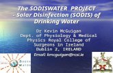 The SODISWATER  PROJECT - Solar Disinfection (SODIS) of Drinking Water