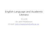 English Language and Academic Literacy