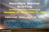 Hazardous Weather Briefing