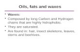 Oils, fats and waxes