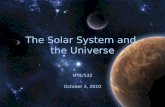The Solar System and  the Universe