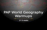 PAP World Geography Warmups