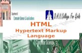 HTML Hypertext Markup Language
