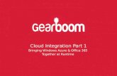 Cloud Integration Part 1 Bringing  Windows Azure & Office 365  Together  at Runtime
