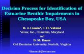 Decision Process for Identification of Estuarine Benthic Impairments in Chesapeake Bay, USA