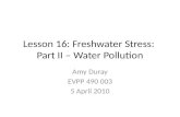 Lesson 16: Freshwater Stress:  Part II – Water Pollution