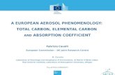 A EUROPEAN AEROSOL PHENOMENOLOGY:  TOTAL CARBON, ELEMENTAL CARBON  AND ABSORPTION COEFFICIENT