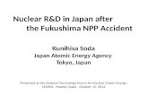 Nuclear R&D in Japan after  the Fukushima NPP Accident