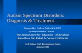Autism Spectrum Disorders: Diagnosis & Treatment