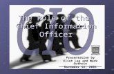 The Role of the  Chief Information Officer