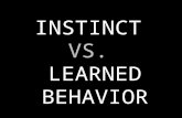 Instinct  vs.  Learned Behavior