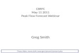 CBRFC May 11 2011 Peak Flow Forecast Webinar