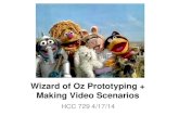 Wizard of Oz  Prototyping + Making Video Scenarios