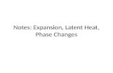 Notes: Expansion, Latent Heat, Phase Changes