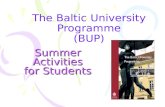 The Baltic  University Programme (BUP)